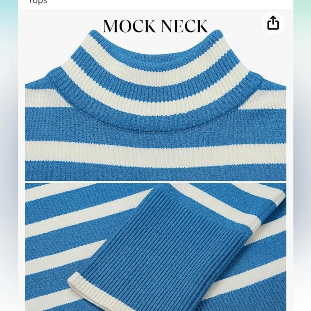 NWT Zesica Fall Mock Neck Sweater - Picture 4 of 11